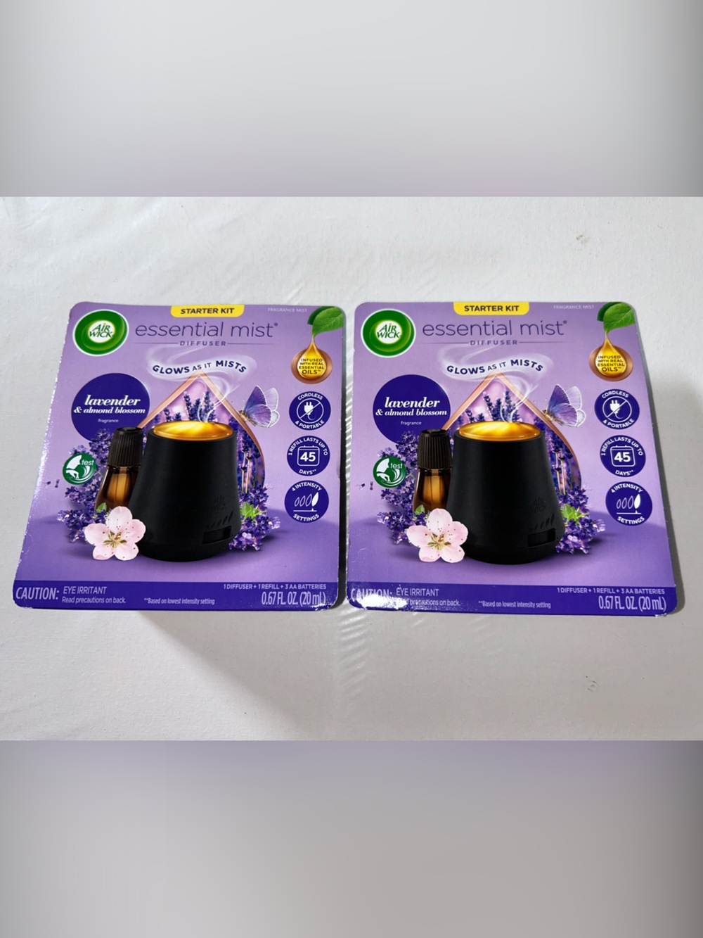 2x Air Wick Essential Mist Lavender Starter Kit - Purple